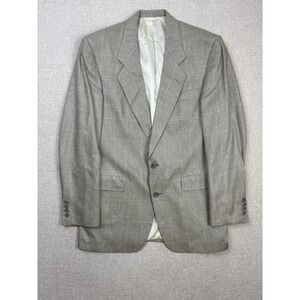 Vintage 70s Hart Schaffner And Marx Mens Silfino Pure Silk Blazer Size 40L Gray